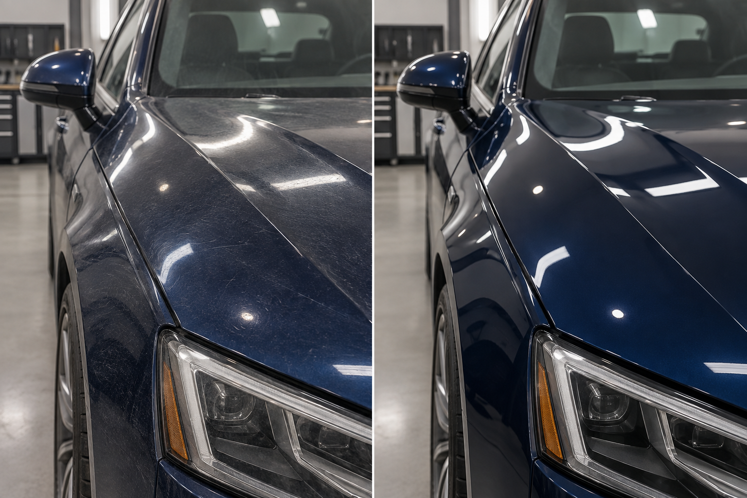 Exterior Treatment — before and after