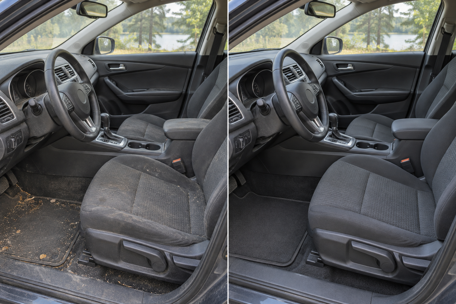 Interior Treatment — before and after
